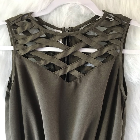 Studio Y Olive green Dress - Picture 2 of 9